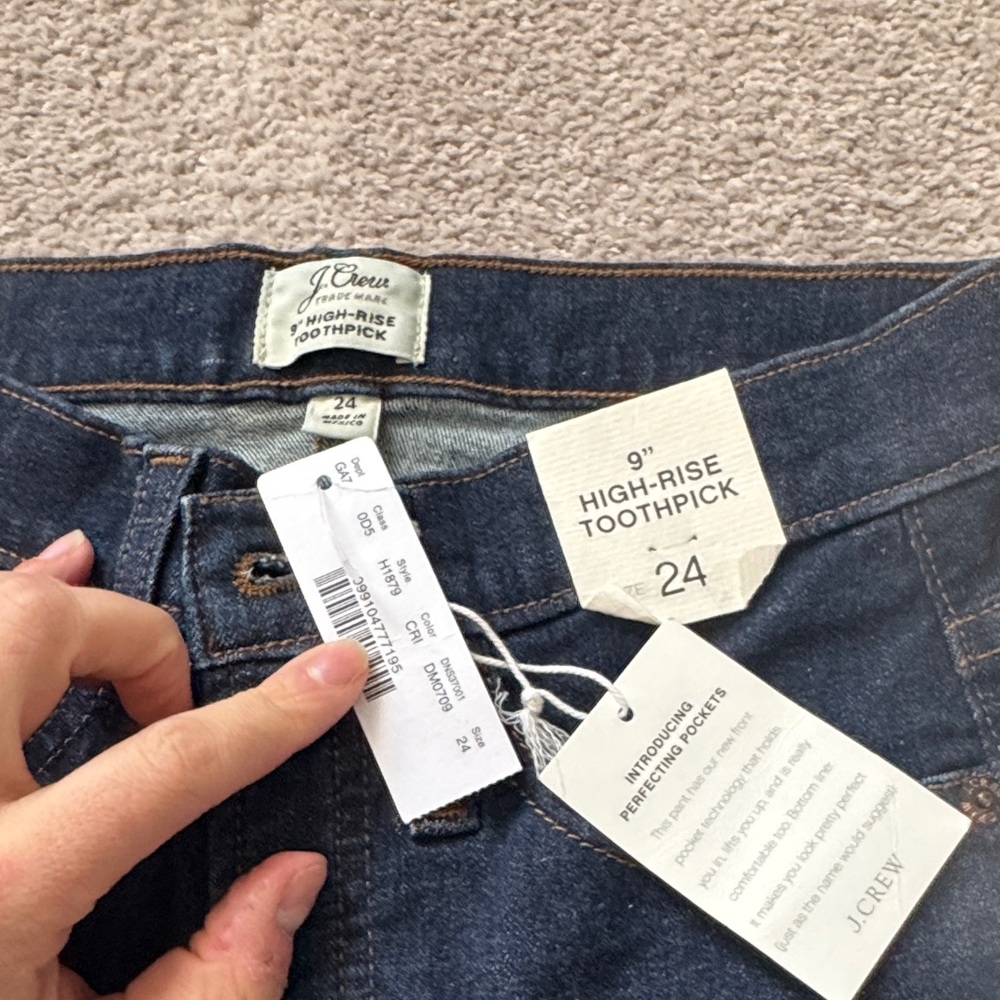 J. Crew High Rise Toothpick Jeans - Picture 2 of 3